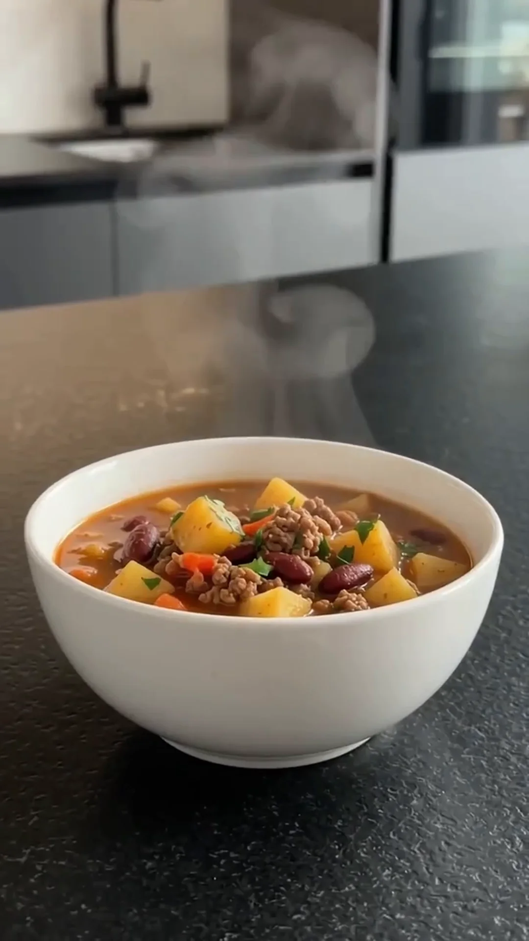 Slow Cooker Beef Potato and Bean Stew