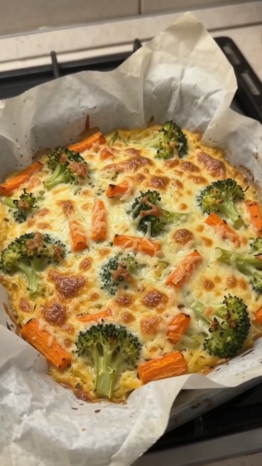 Smoked Turkey and Broccoli Egg Frittata Bake – baking a casserole with cheese and vegetables
