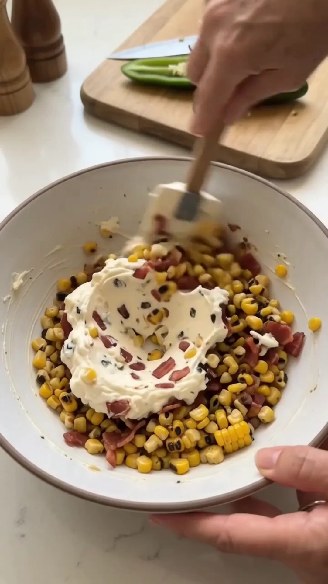 Spicy Mexican Street Corn Jalapeño Poppers Recipe – Combine the Base