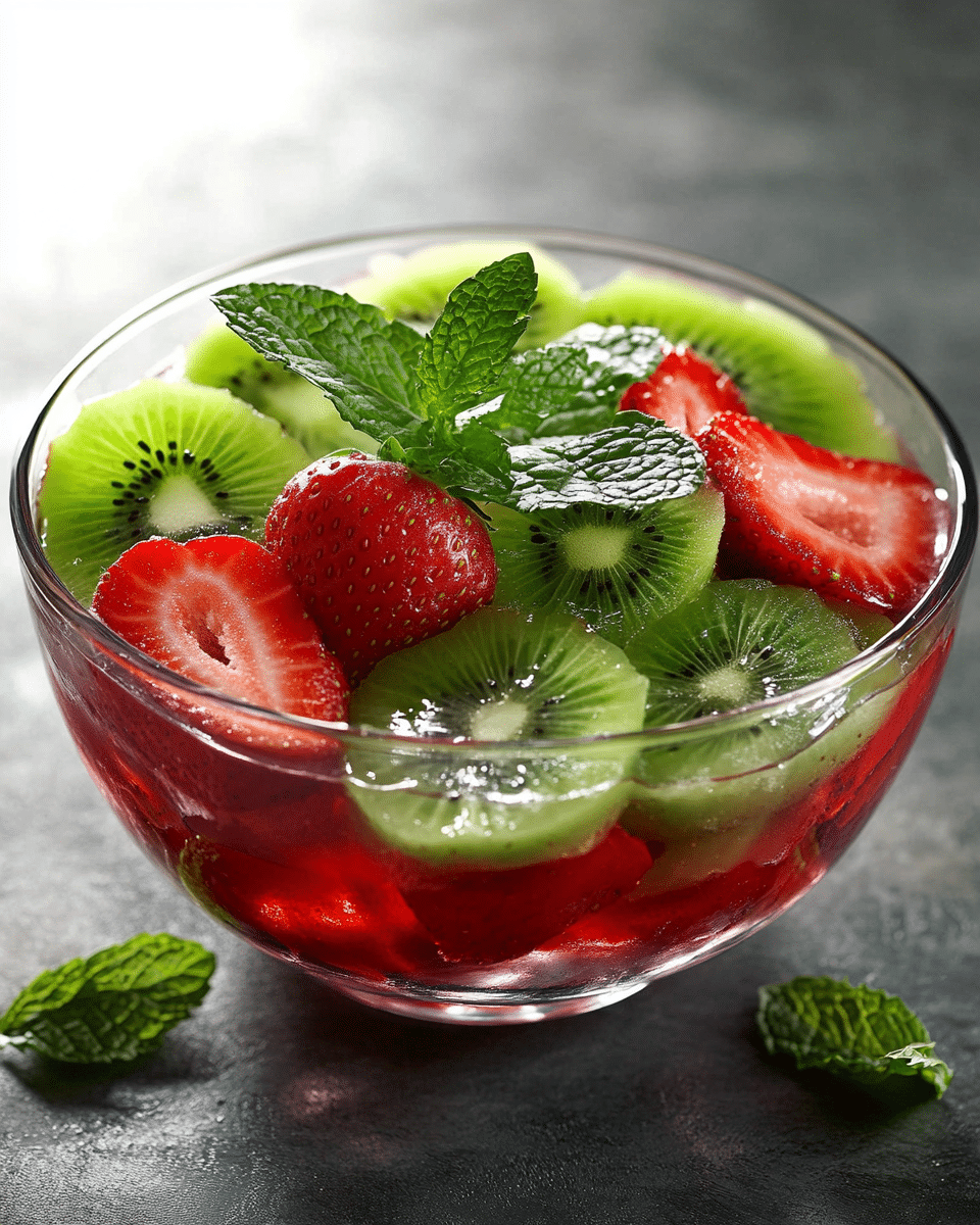 Strawberry Kiwi Jello Bowl