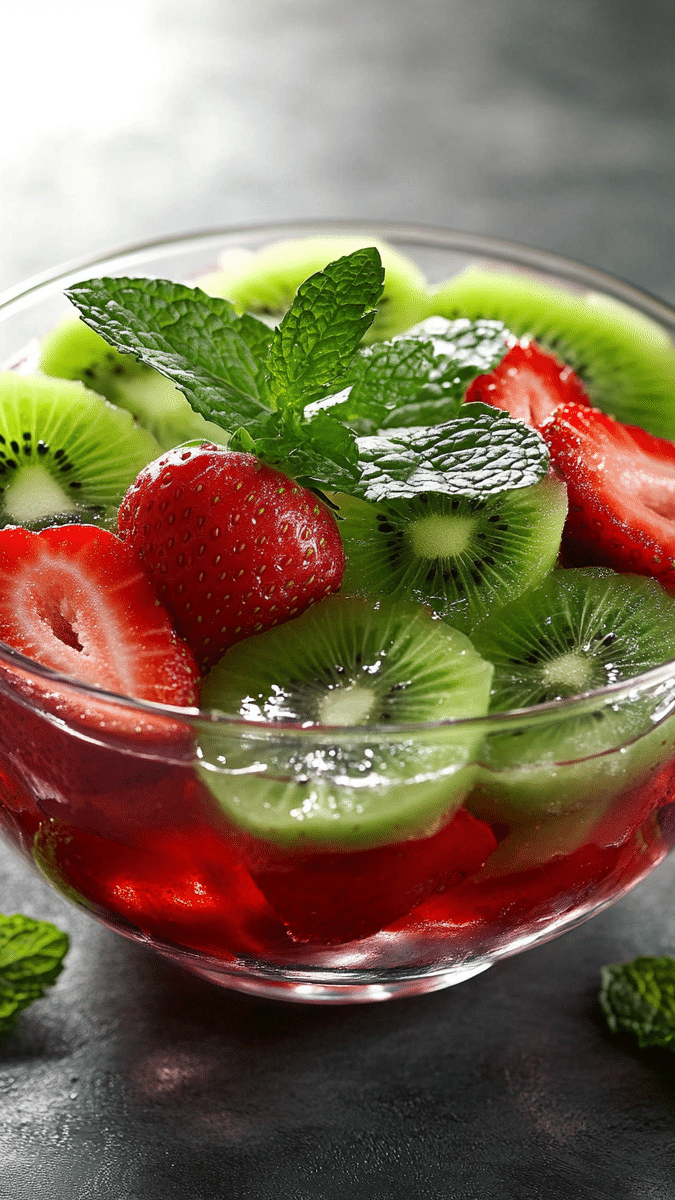 Strawberry Kiwi Jello Bowl