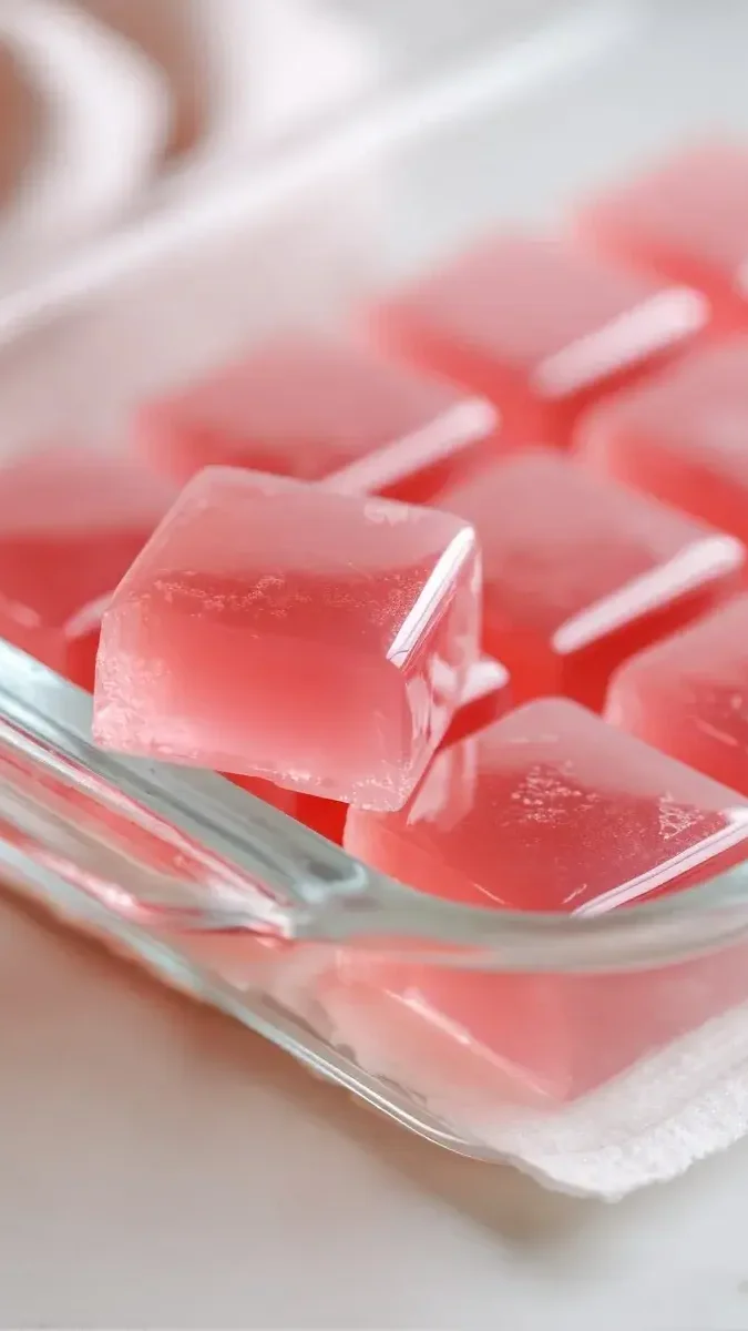 Close-up of jello and yogurt layers