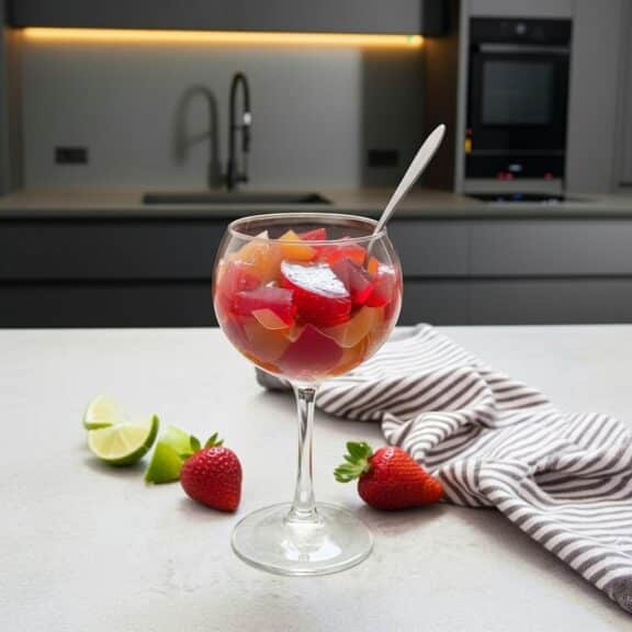 vegan gelatin Jelly drink in glass