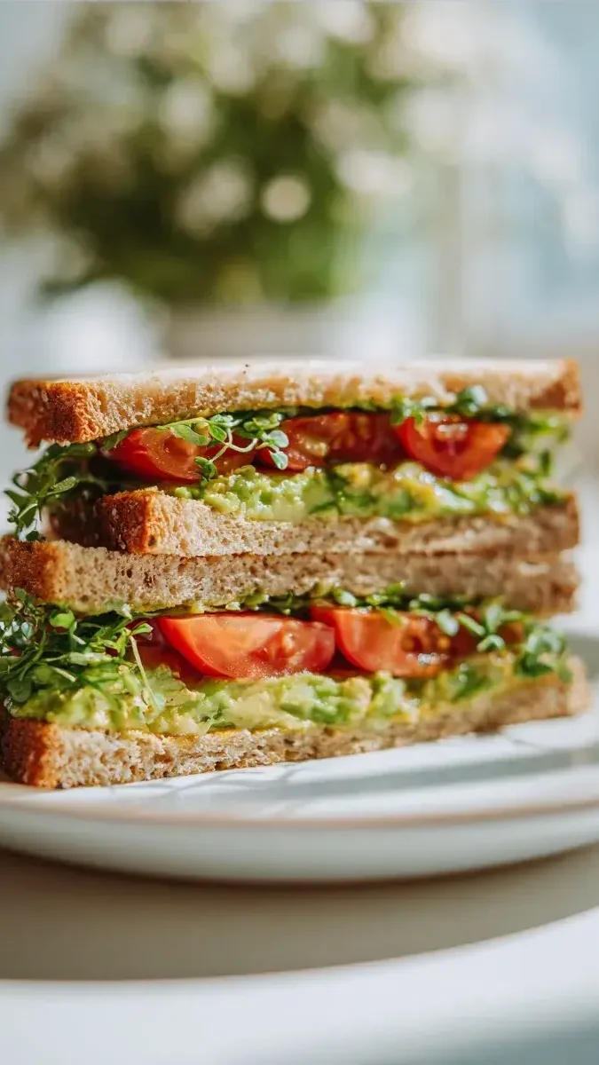 Close-up of vegan sandwich fillings
