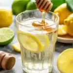 4-Ingredient Mounjaro Recipe with lemon, honey, and water in a glass