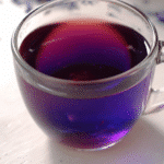 Brazilian Mounjaro recipe purple detox drink with butterfly pea and lemon juice