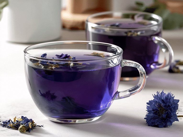 Butterfly pea flower tea – a purple Brazilian Mounjaro Recipe 3 Ingredients