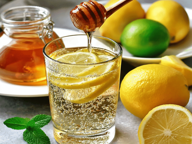natural mounjaro recipe with lemon, ginger, and honey for detox