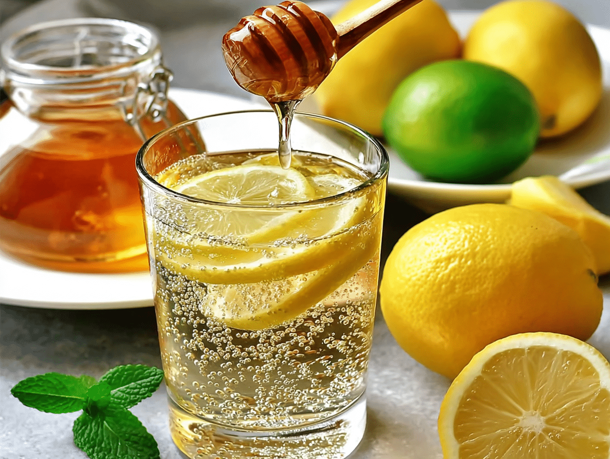 natural mounjaro recipe with lemon, ginger, and honey for detox