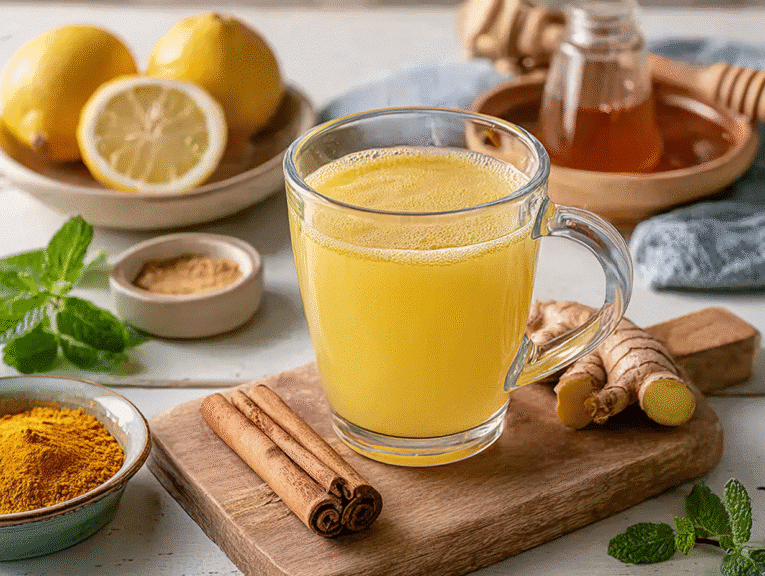 Natural Zepbound recipe with lemon, ginger, and cinnamon