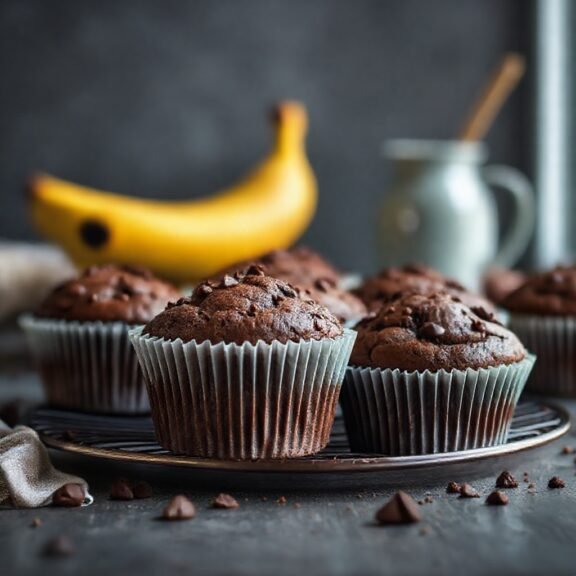 Chocolate Banana Muffins