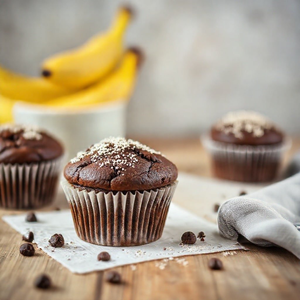 chocolate banana muffins