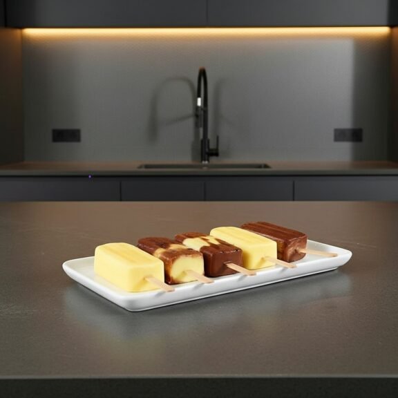 Chocolate vanilla popsicles