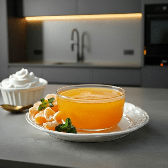 Orange jello with mandarin