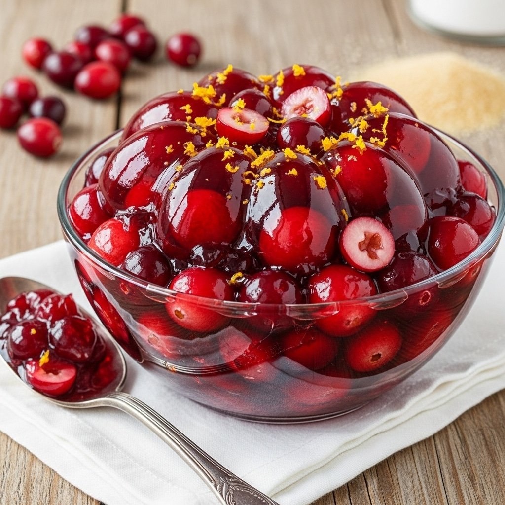 cranberry sauce with gelatin