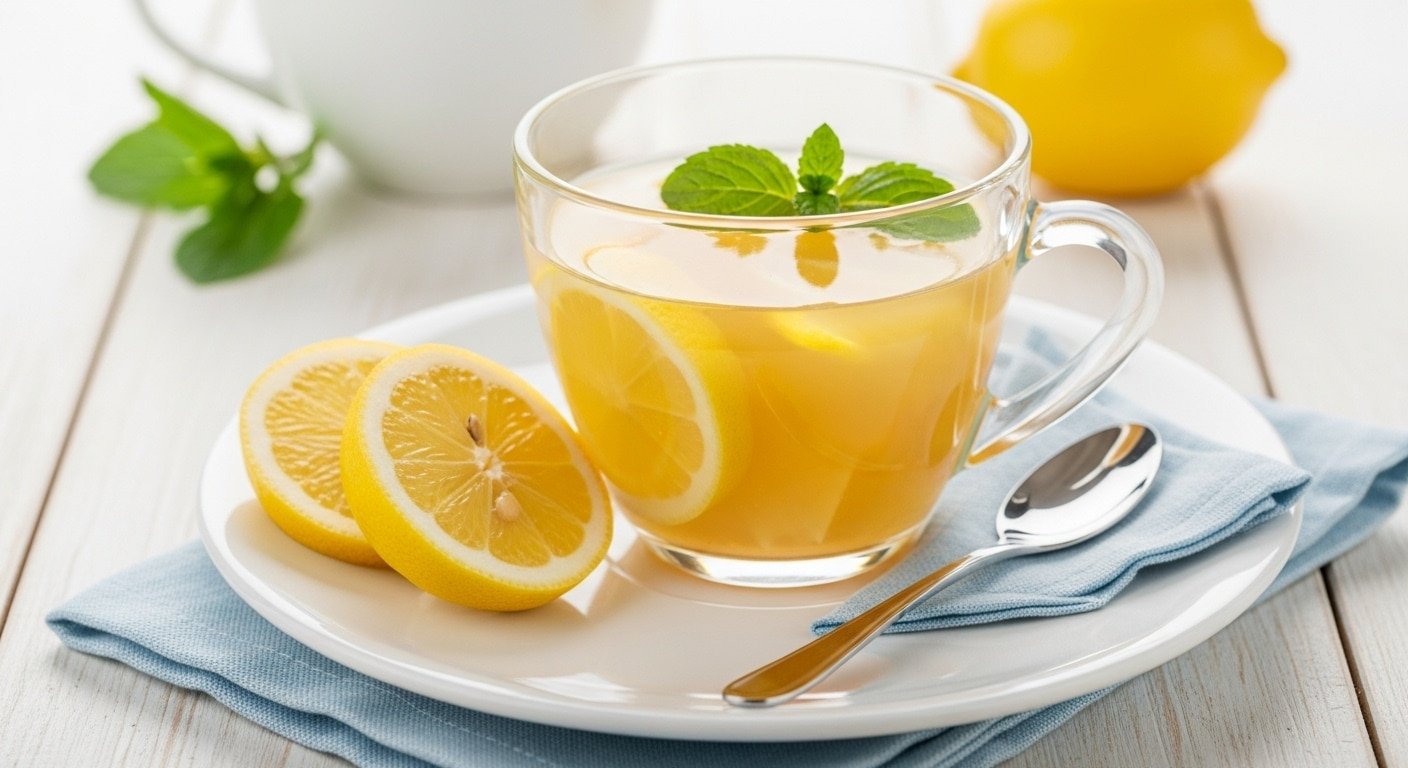 lemon gelatin tea featured image