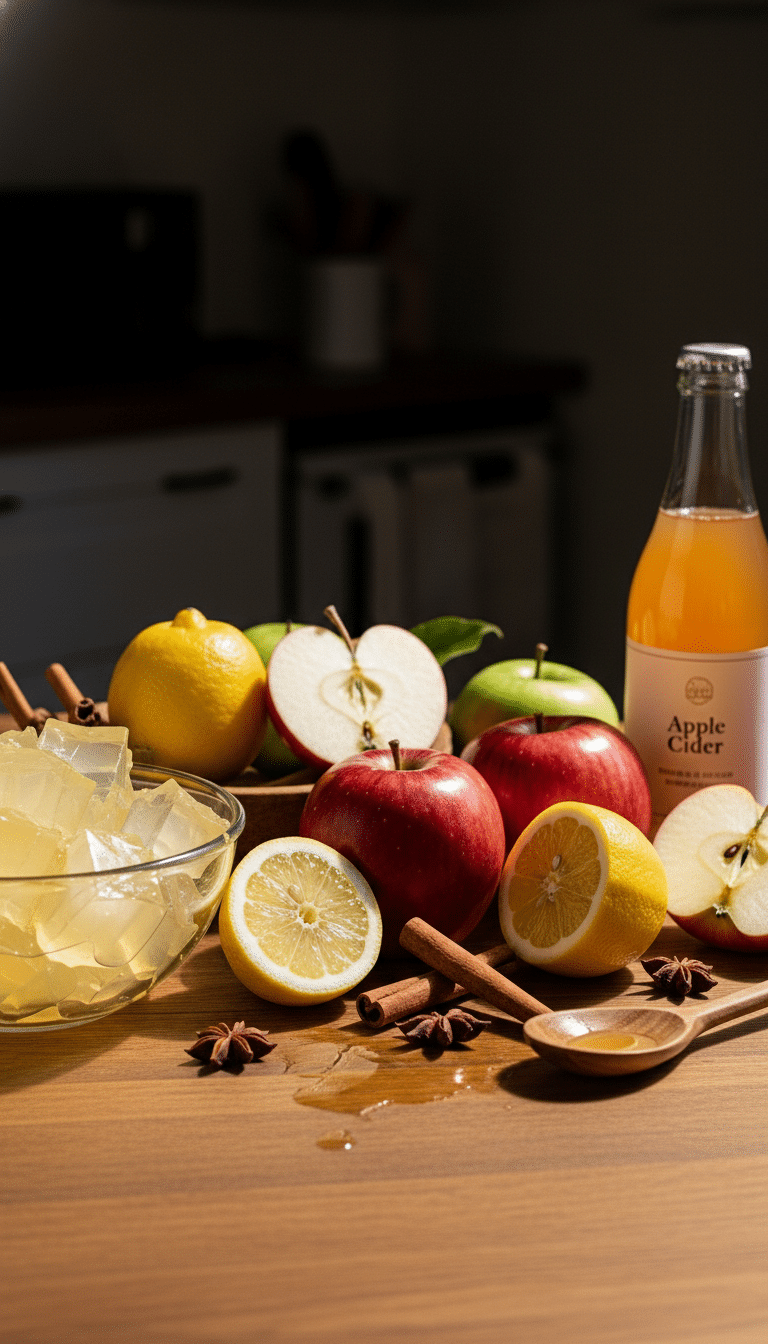 apple cider lemon gelatin drink ingredients introduction detailed