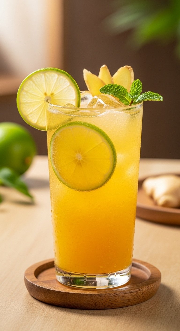 golden ginger lime mocktail ingredients introduction detailed