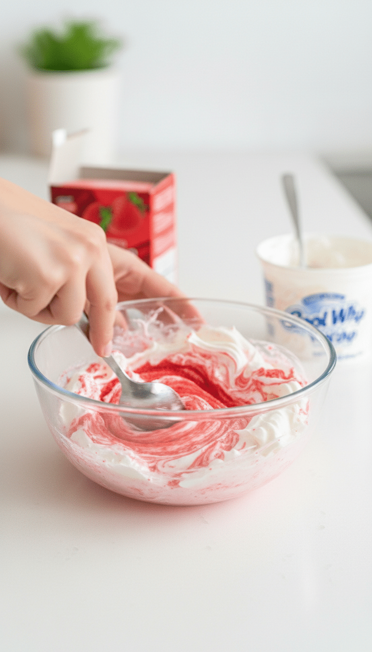no-bake 2-ingredient valentine strawberry jello cool whip bites final variations highlight