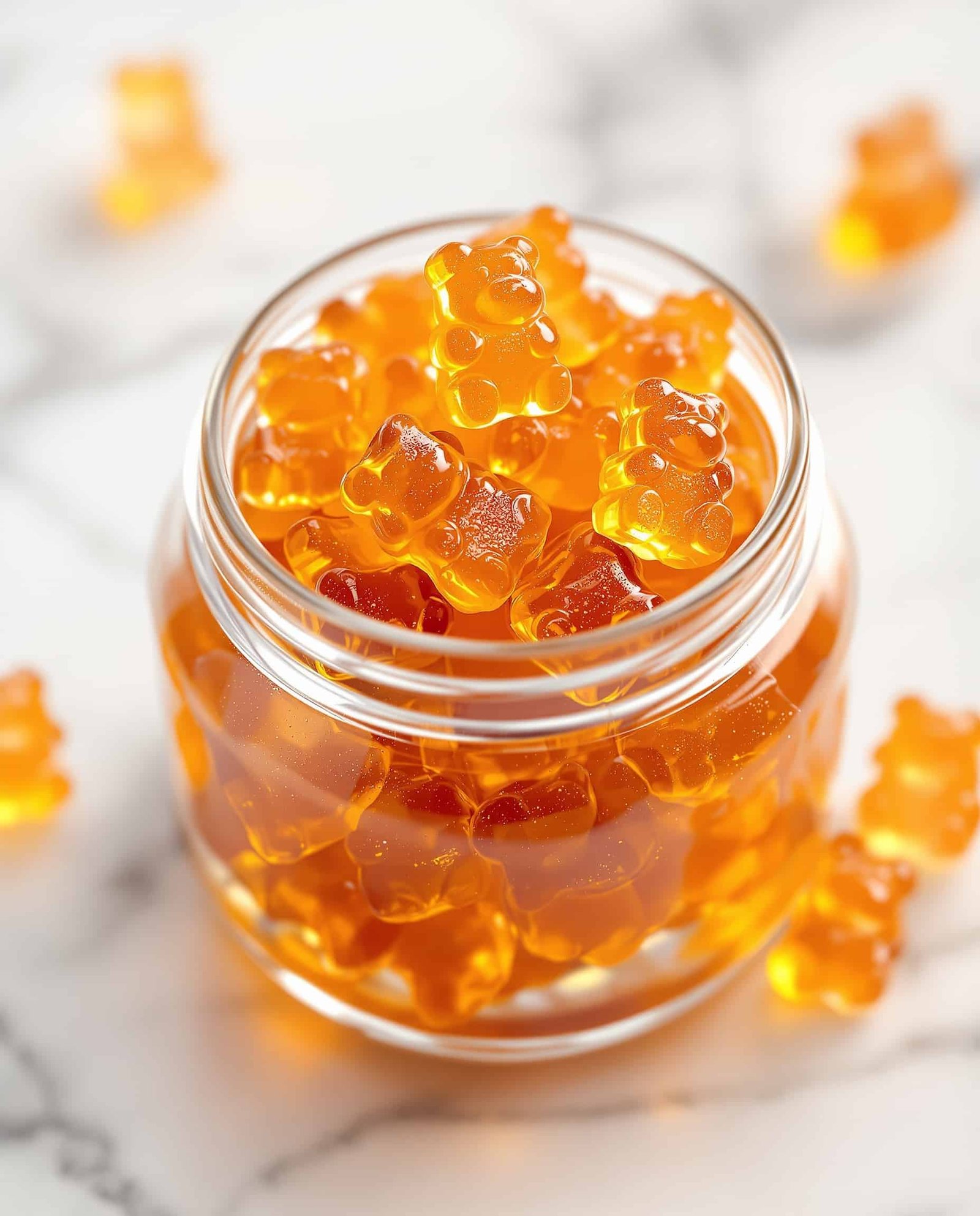 Close-up of ambre-doré apple cider vinegar gummies benefits for women