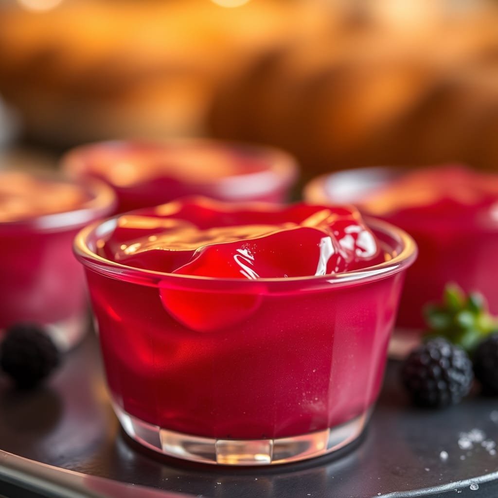 Close-up of wobbly, firm Bariatric Gelatin Weight Loss Recipe.