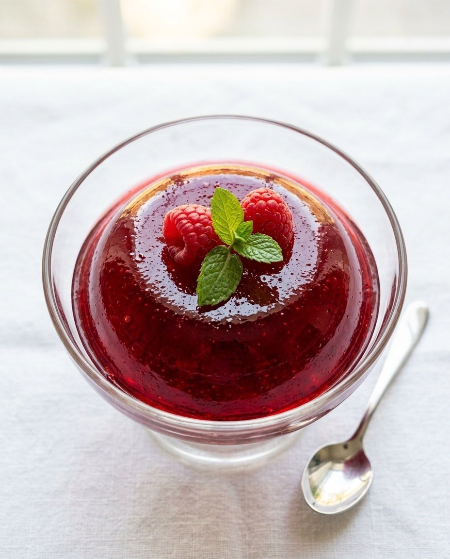 Close-up of Dr. William Li gelatin recipe with berries.