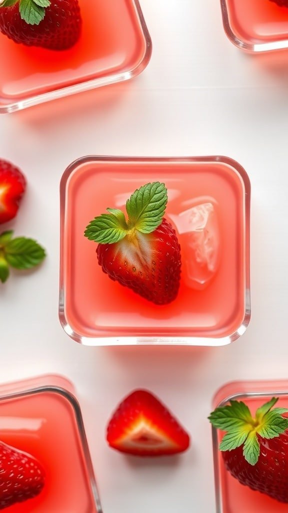 Macro shot of Dr. William Li Gelatin Recipe, showing jiggly texture.