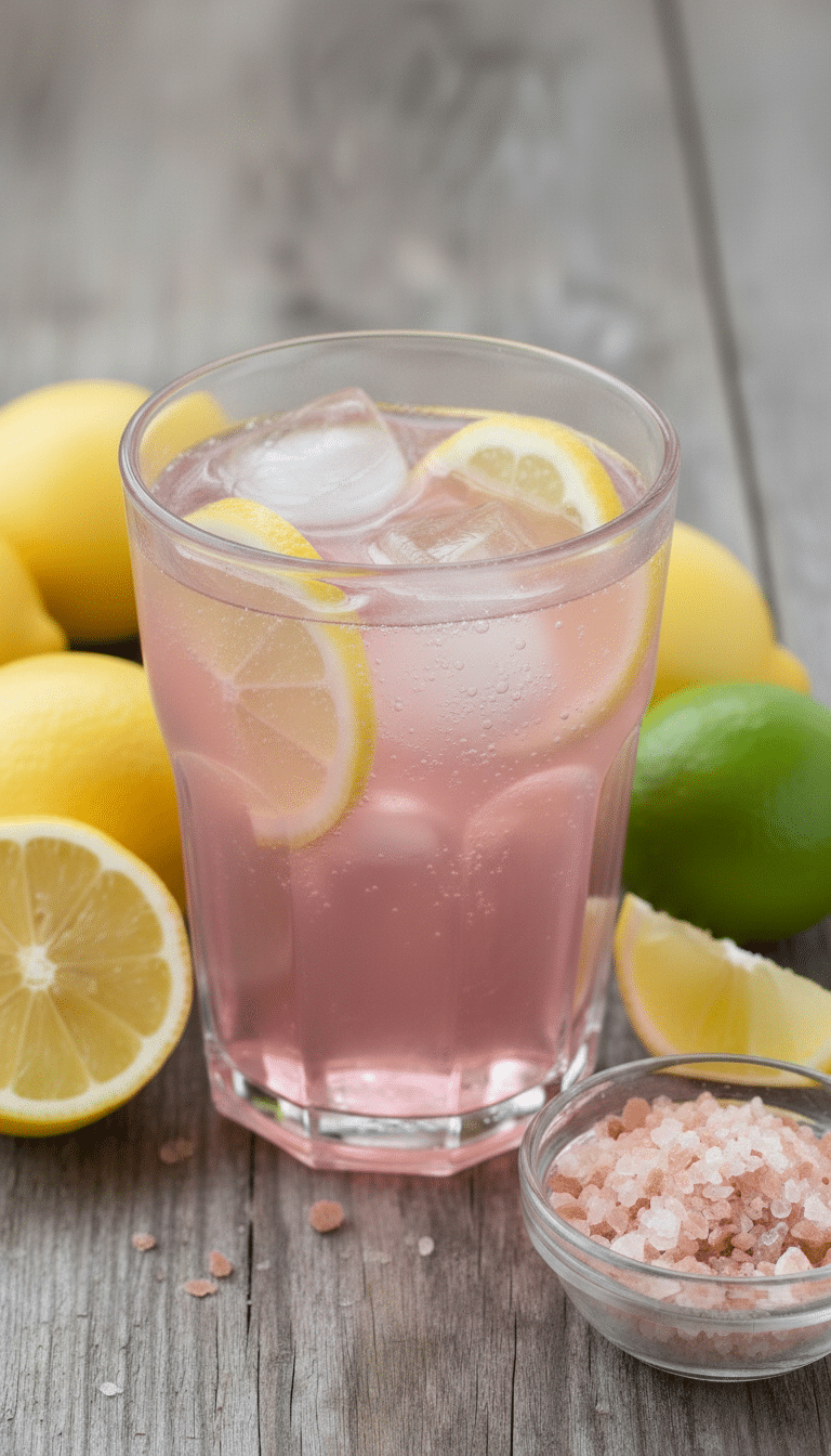 homemade mounjaro drink with pink salt featured image