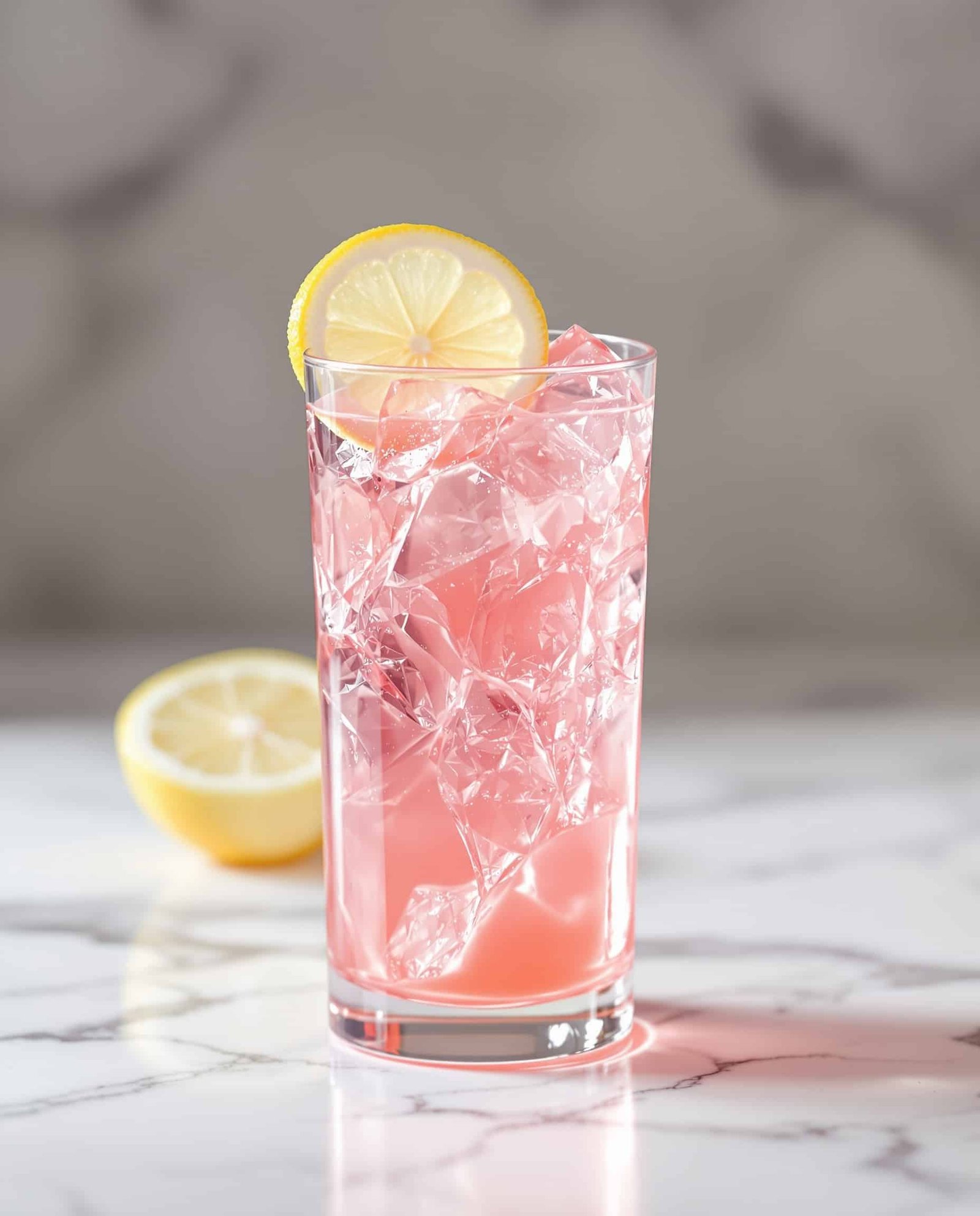 Close-up of pink jello with lemon, a low-calorie Kelly Clarkson jello recipe
