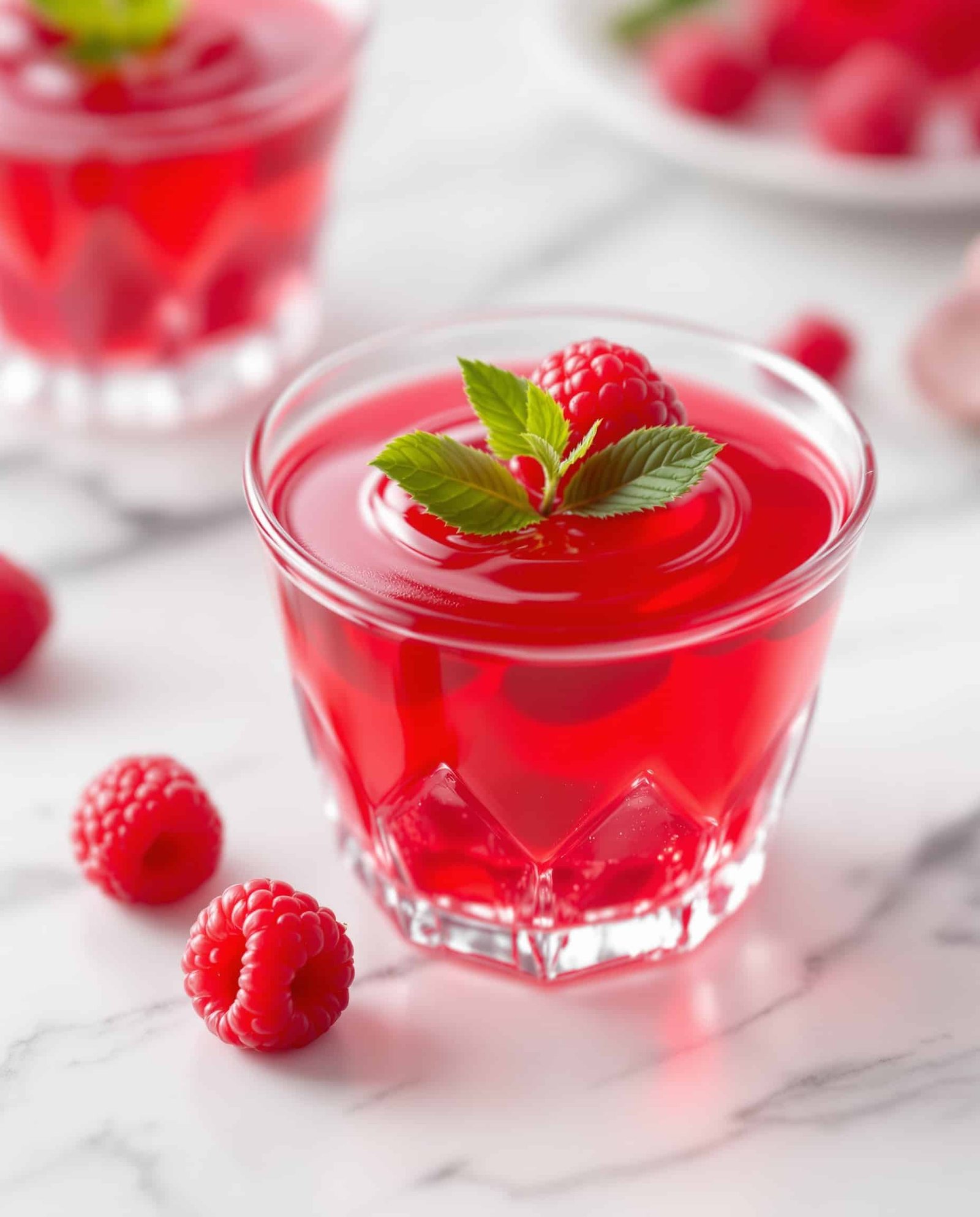 Close-up of red jello, celebrity jello weight loss hack.